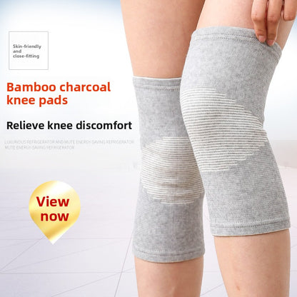 Bamboo charcoal knee warmer thin type