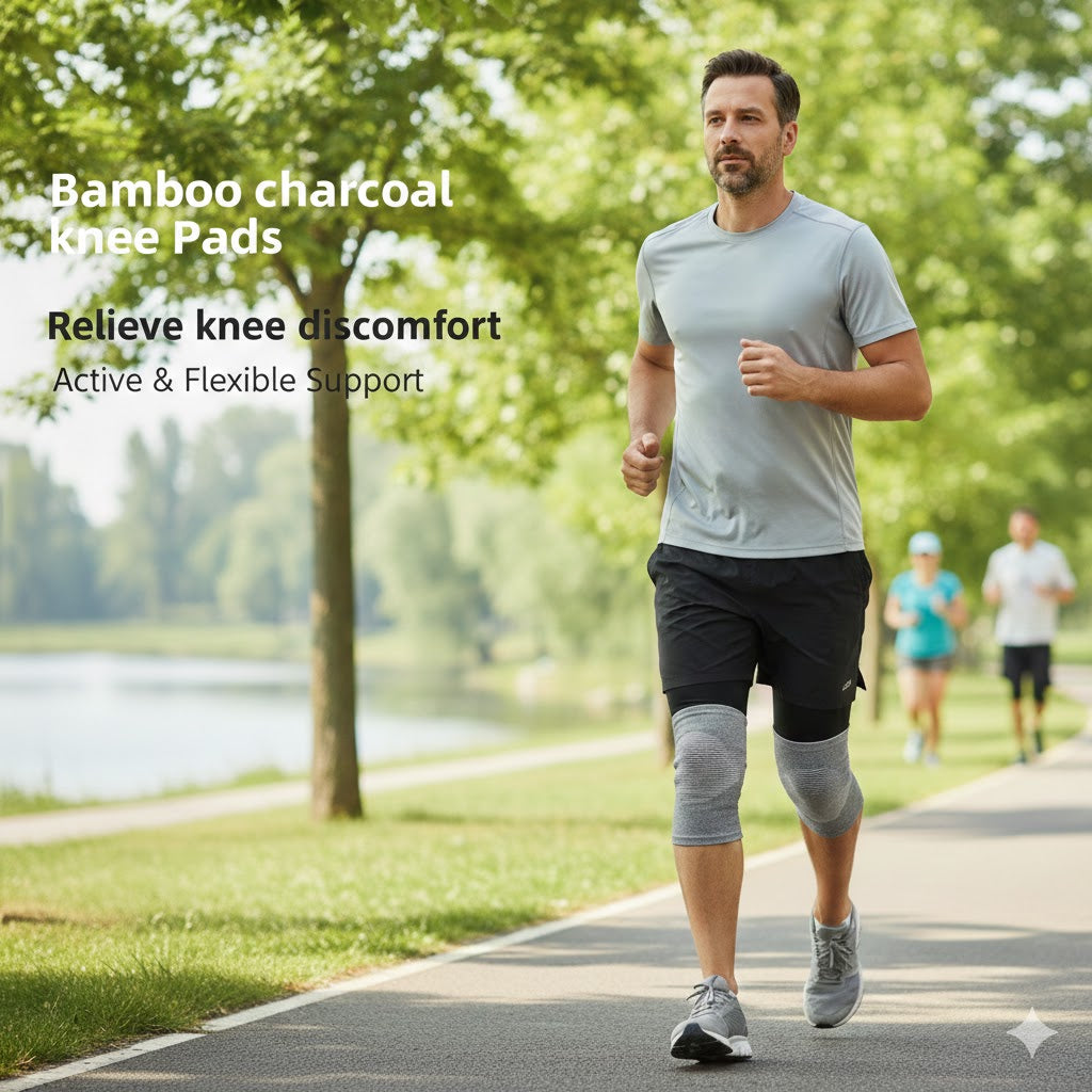 Bamboo charcoal knee warmer thin type