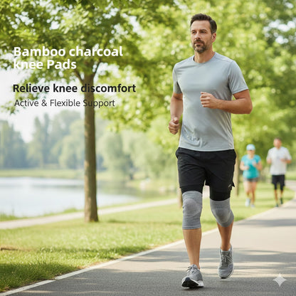 Bamboo charcoal knee warmer thin type